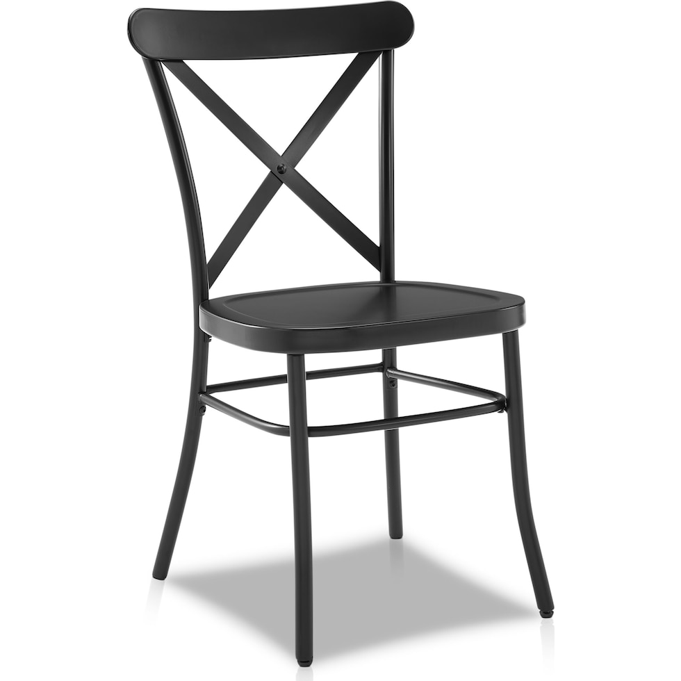 lex black dining chair   