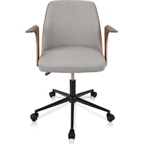 lexi gray and walnut office chair   