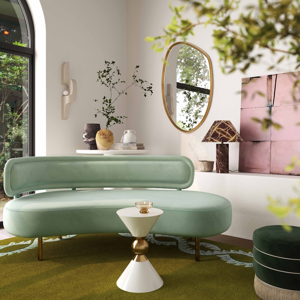 leyla green sofa   