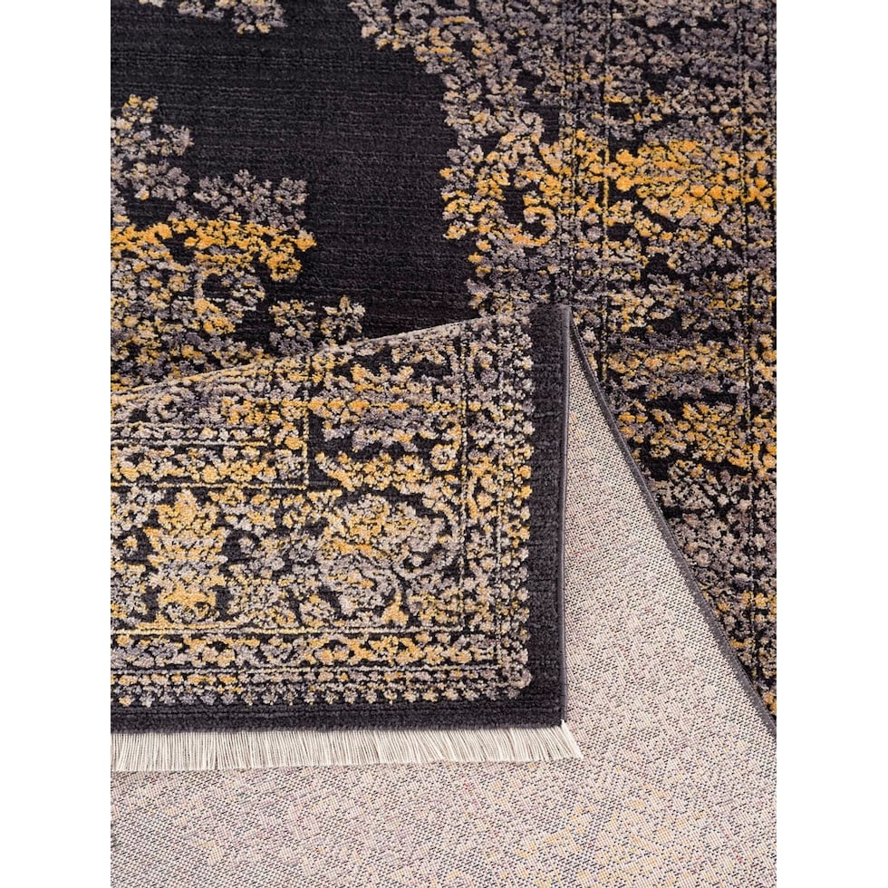 liam black area rug  x    