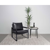 liana black accent chair   