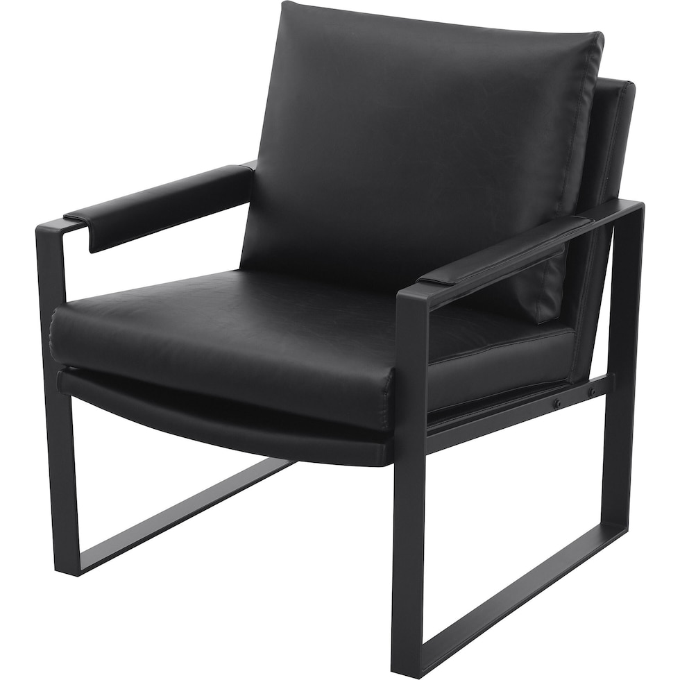 liana black accent chair   