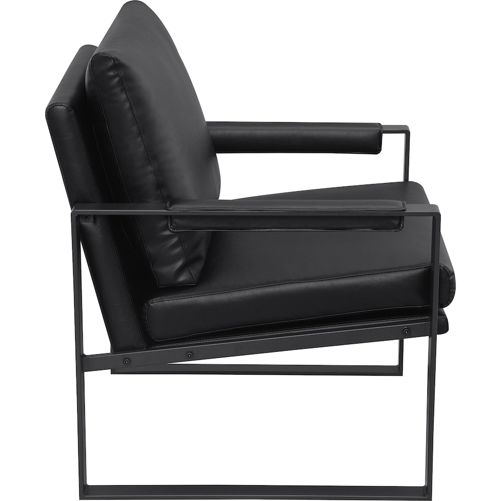 liana black accent chair   