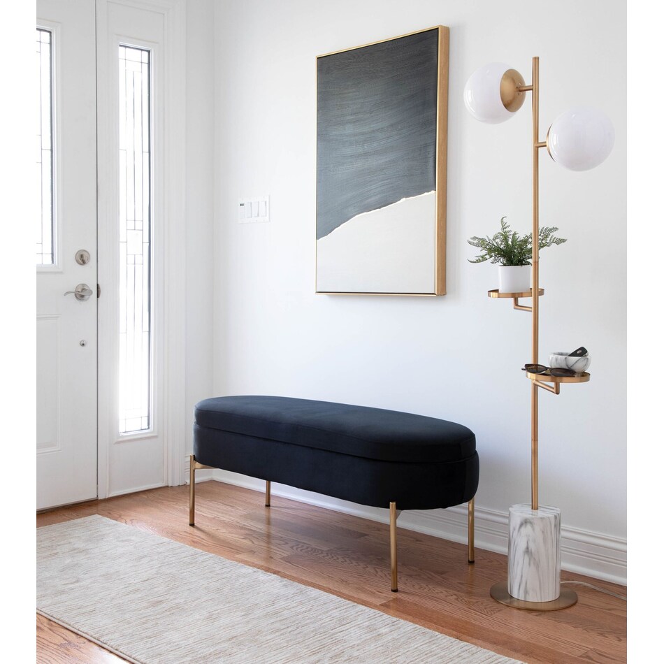 liddy gold marble floor lamp   