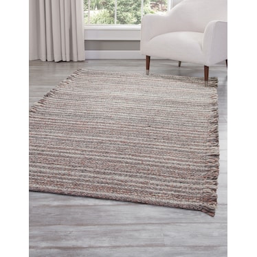 Lifestyle 5' x 8' Area Rug - Gray/Brown/Ivory