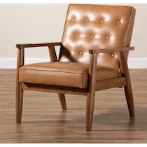 light brown accent chair   