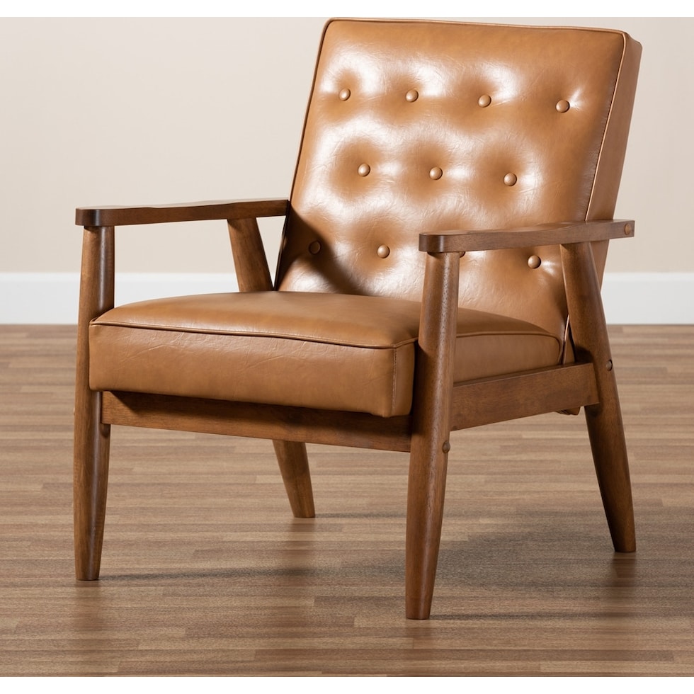 light brown accent chair   