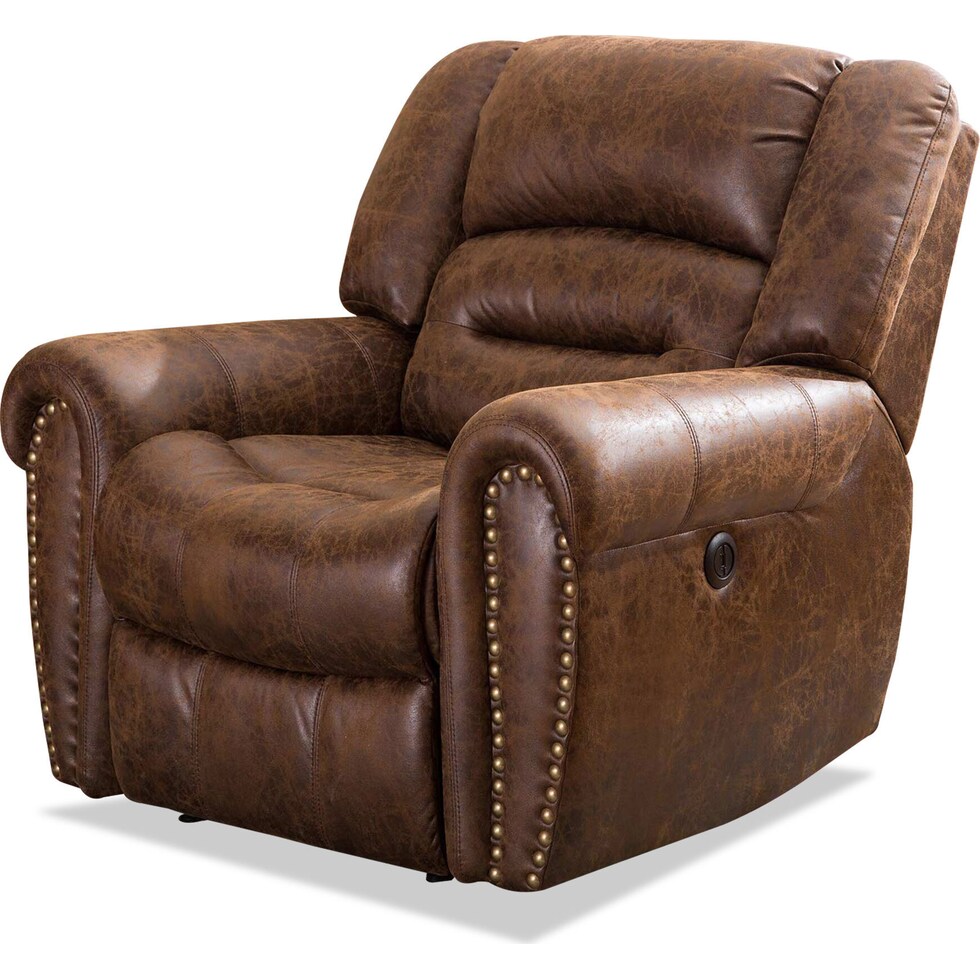 light brown power recliner   