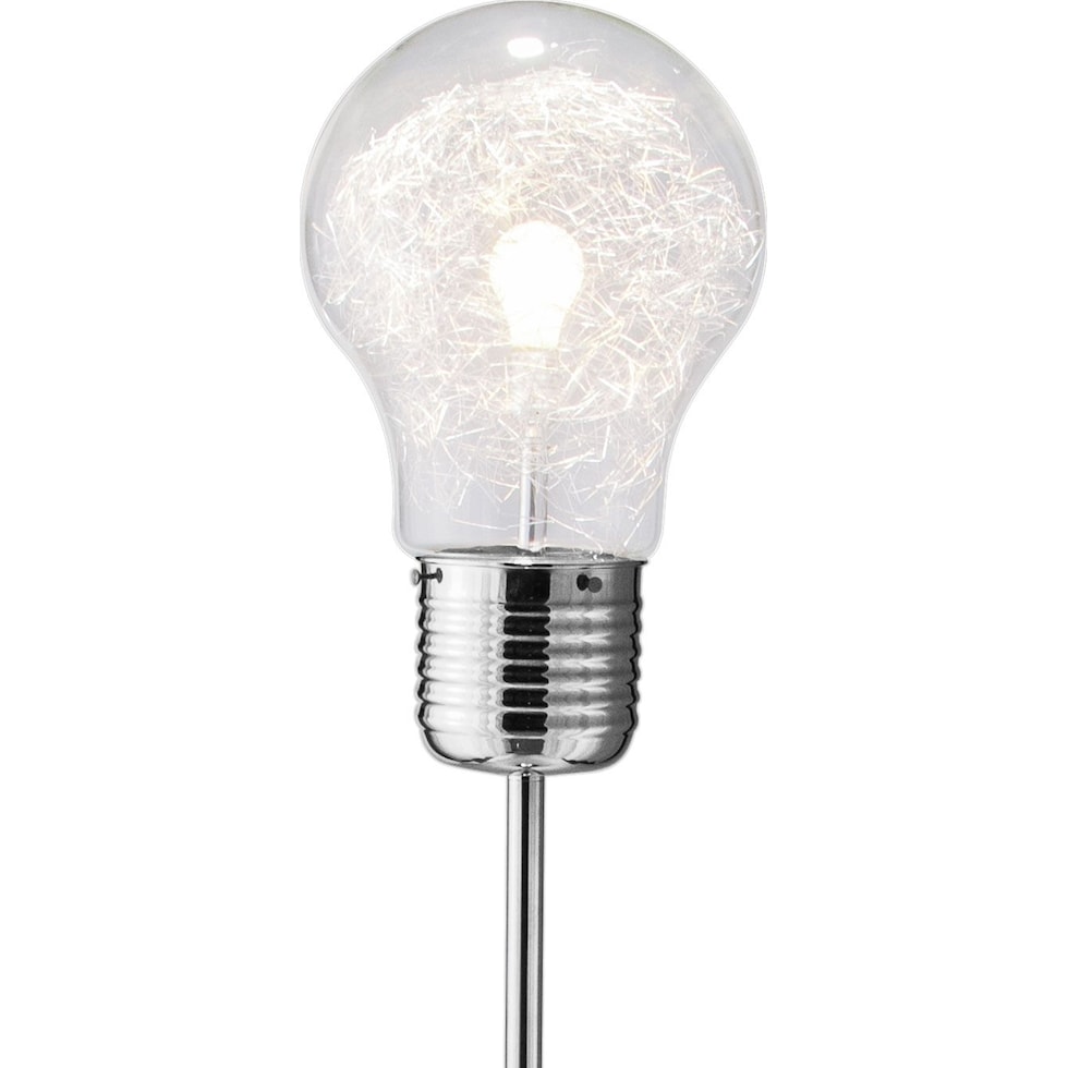 light bulb silver floor lamp   
