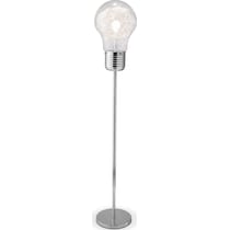 light bulb silver floor lamp   