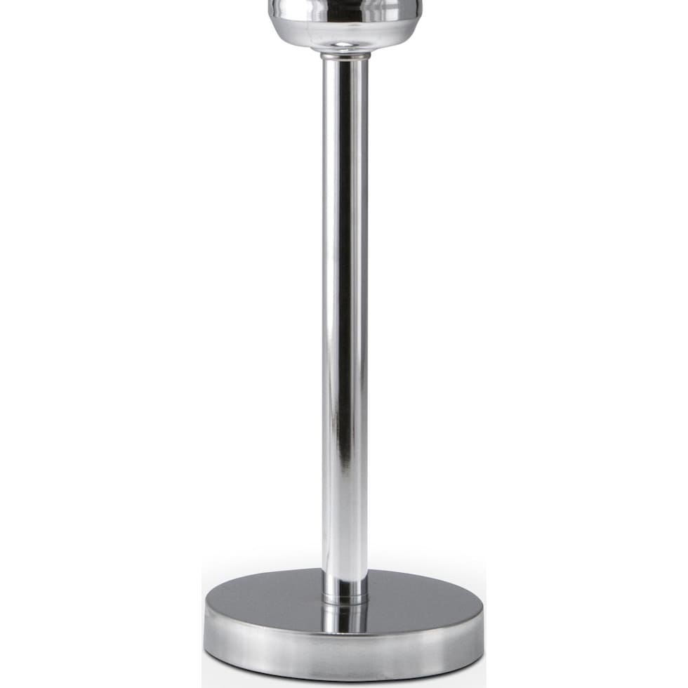light bulb silver table lamp   