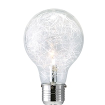 light bulb silver table lamp   