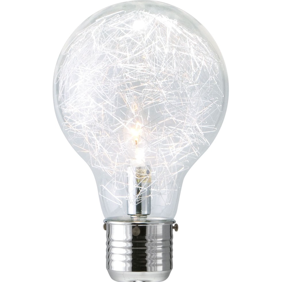 light bulb silver table lamp   
