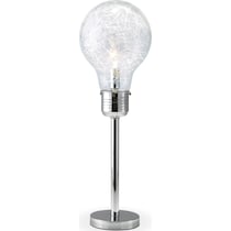 light bulb silver table lamp   