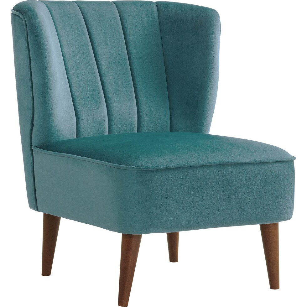 lillia blue accent chair   