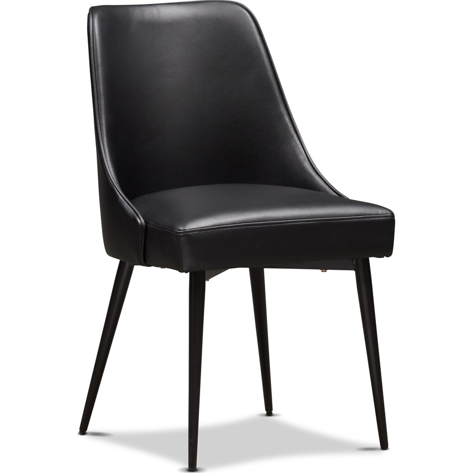lillian black upholstered side chair   