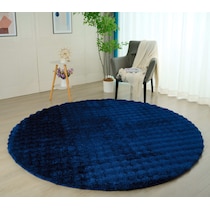 lilly blue area rug  round   