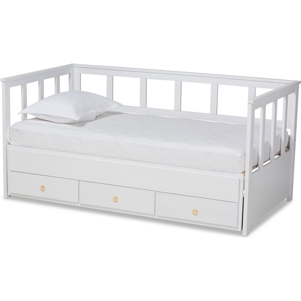 lilou white twin bed   