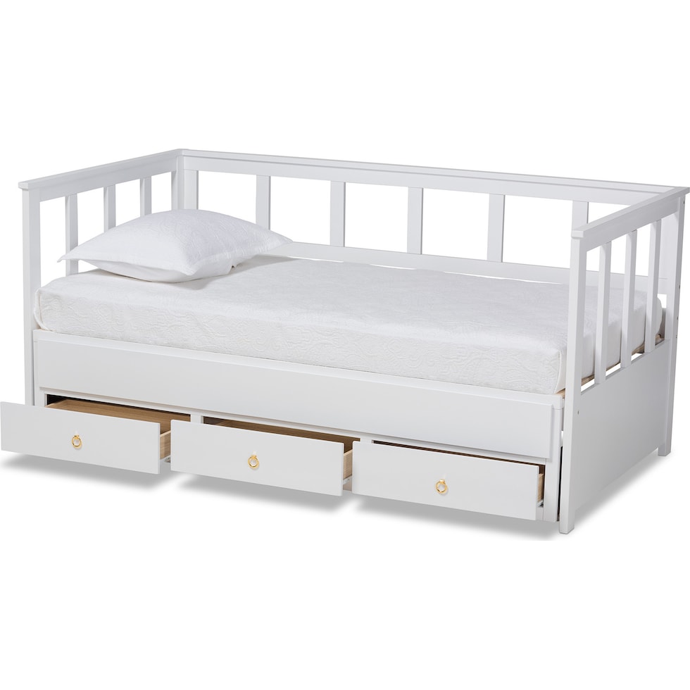 lilou white twin bed   