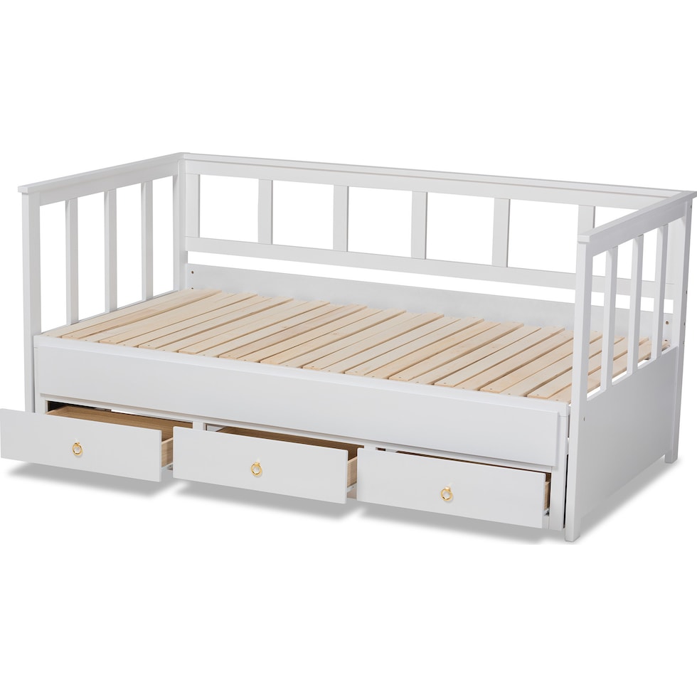 lilou white twin bed   