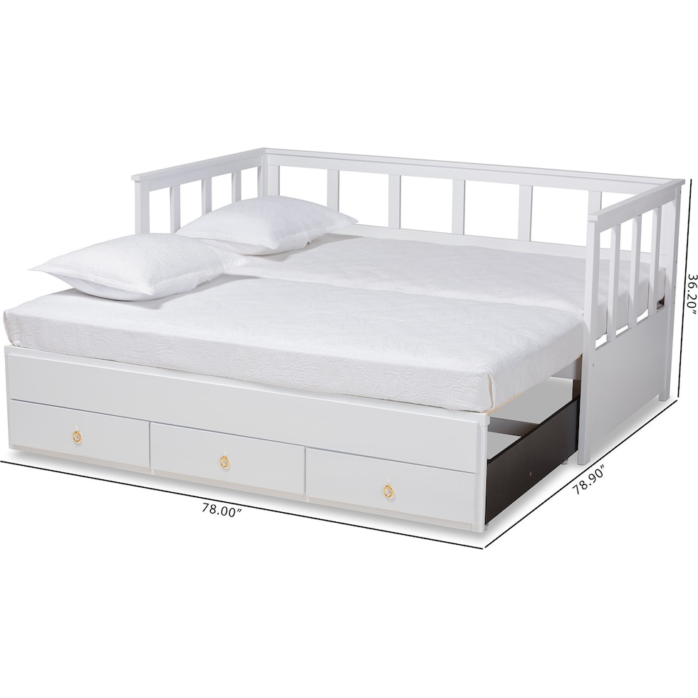 lilou white twin bed   