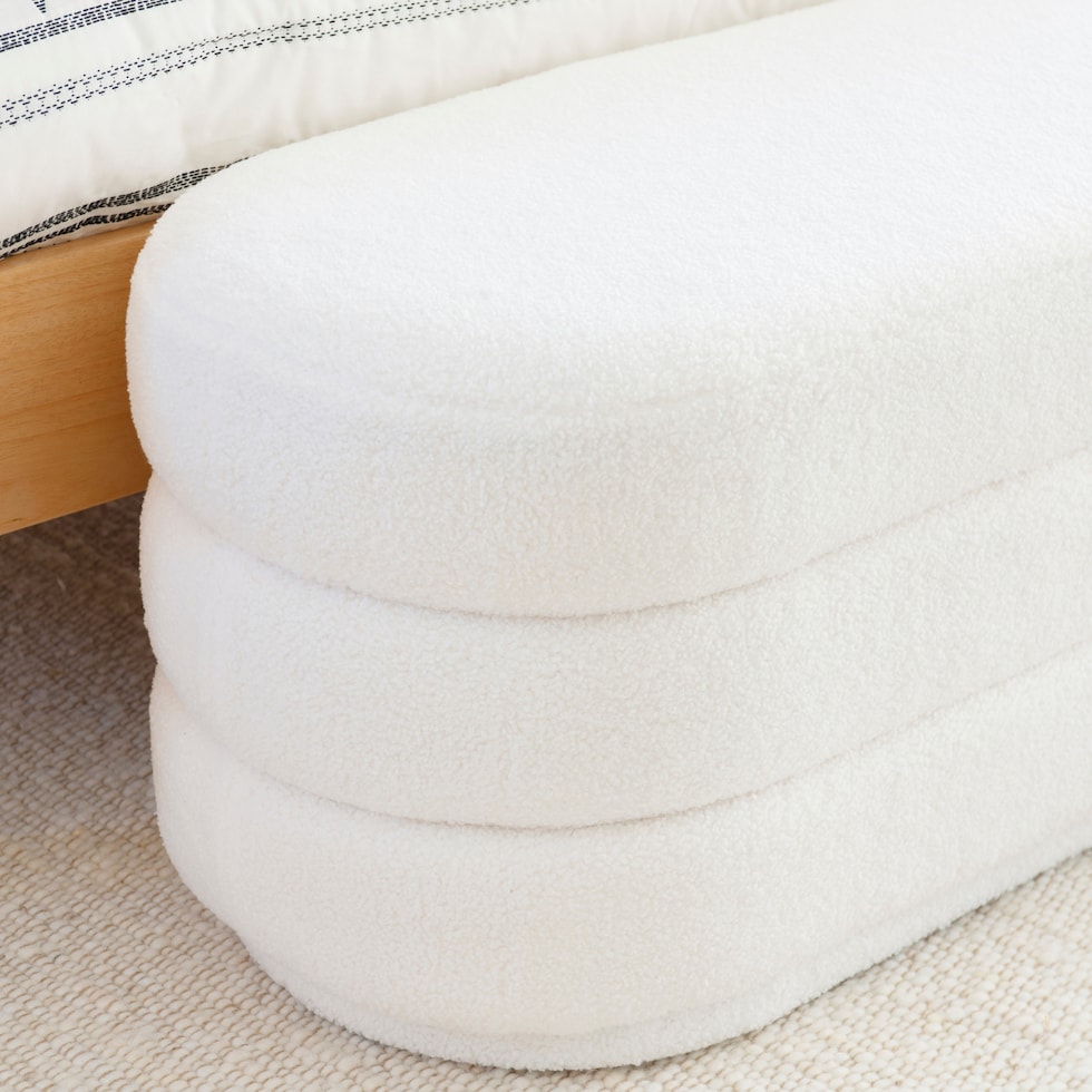 lilymae white ottoman   