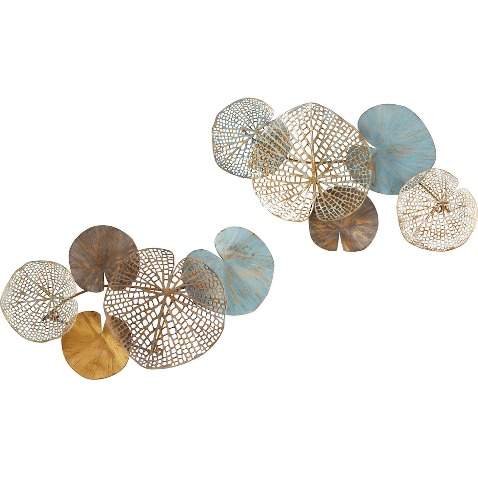 lilypad multicolor wall art   