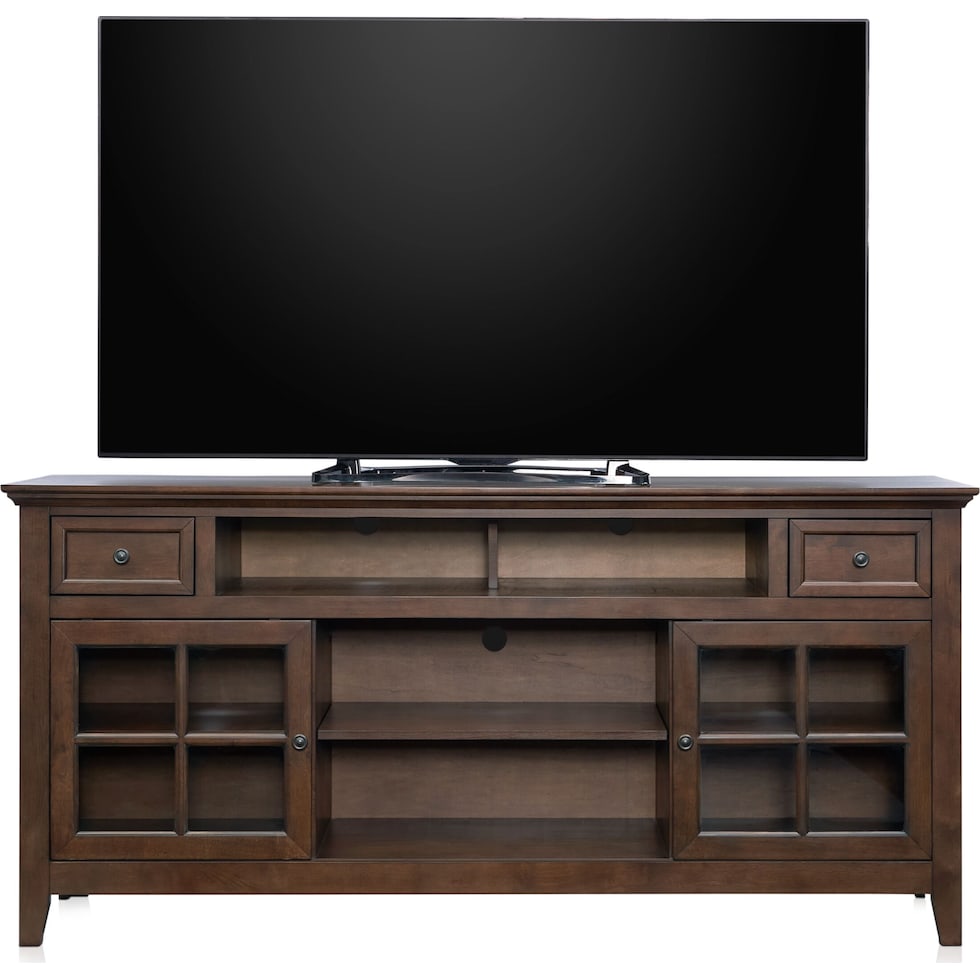 lincoln tables dark brown tv stand   