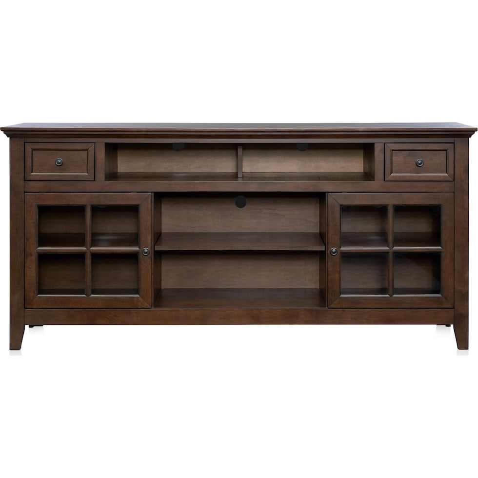 lincoln tables dark brown tv stand   