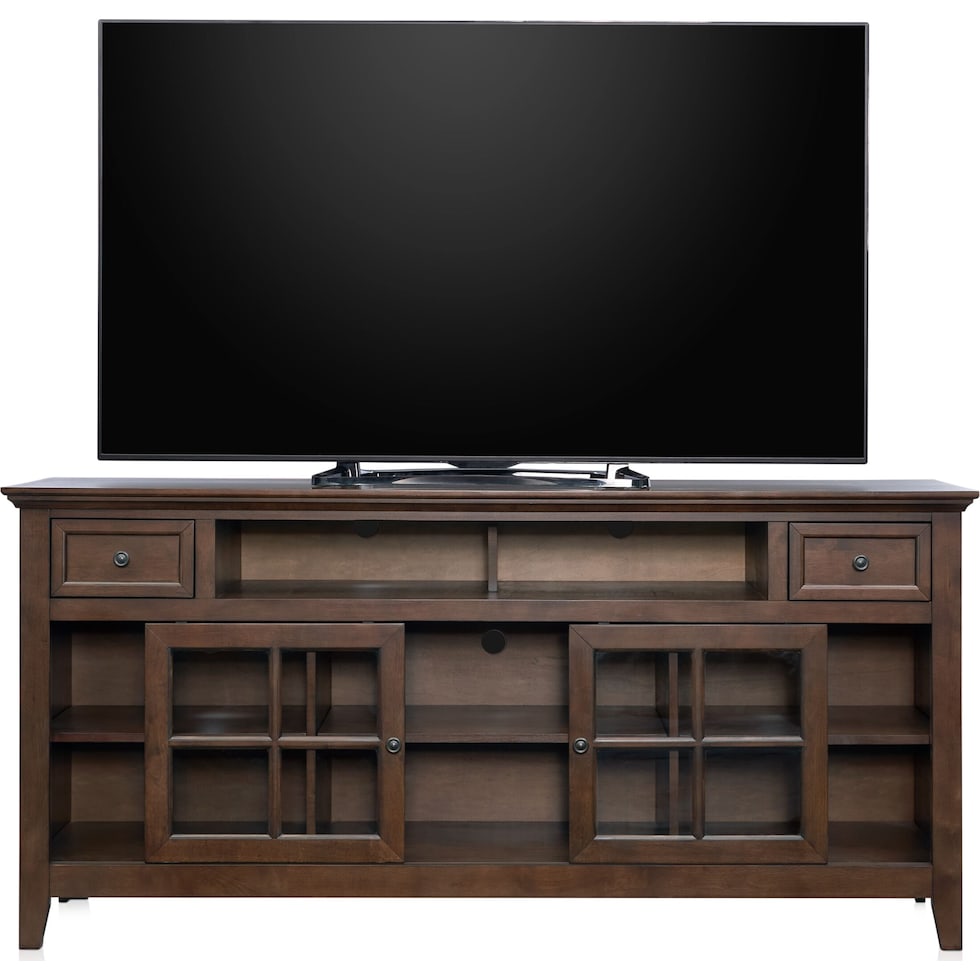 lincoln tables dark brown tv stand   