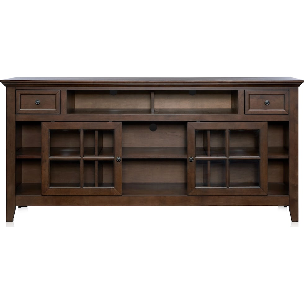 lincoln tables dark brown tv stand   