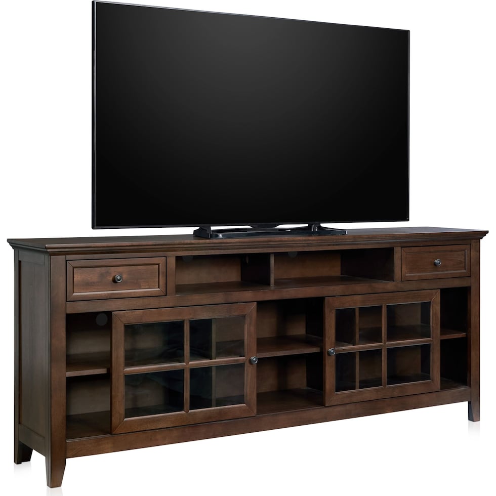 lincoln tables dark brown tv stand   