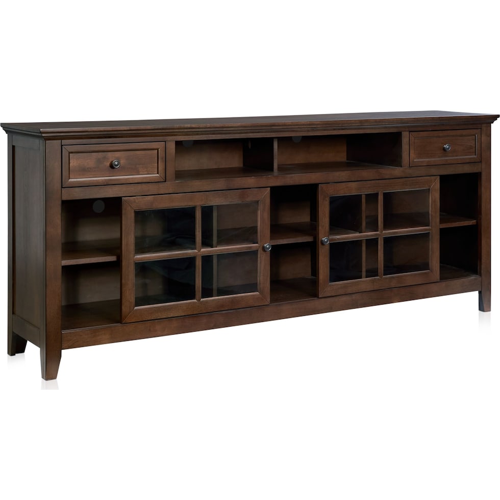 lincoln tables dark brown tv stand   