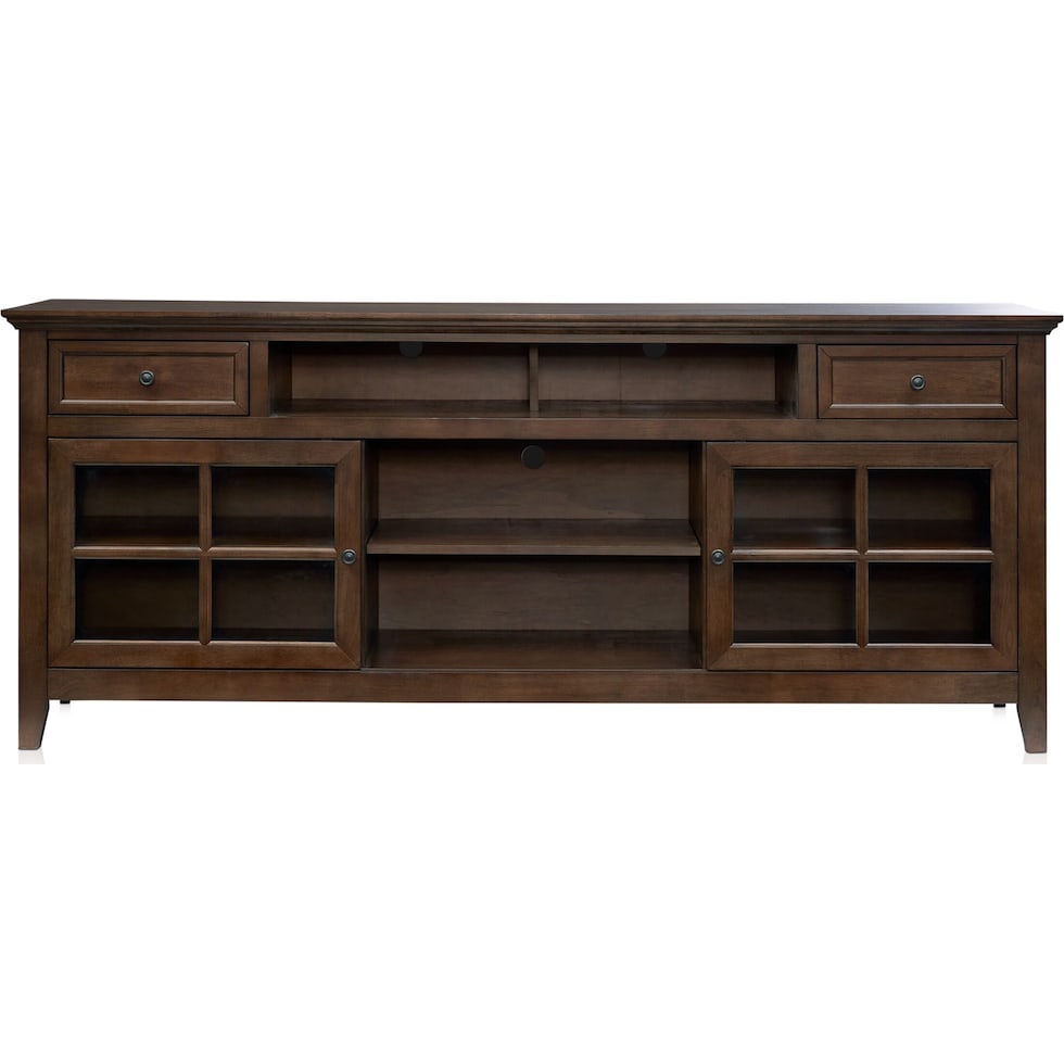 lincoln tables dark brown tv stand   