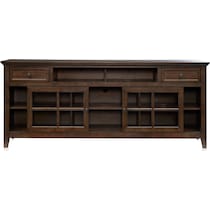 lincoln tables dark brown tv stand   