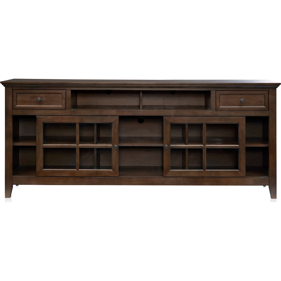 lincoln tables dark brown tv stand   