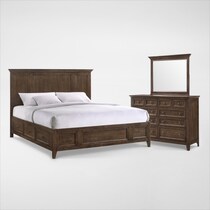 lincoln dark brown  pc queen bedroom web   