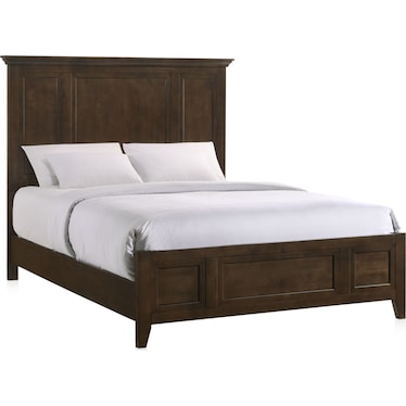 Lincoln 6-Piece Queen Bedroom Set with Nightstand,Dresser and Mirror - Hickory