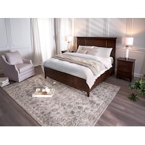 lincoln dark brown  pc queen bedroom   