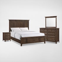 lincoln dark brown  pc queen bedroom web   