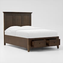 lincoln dark brown full bed   