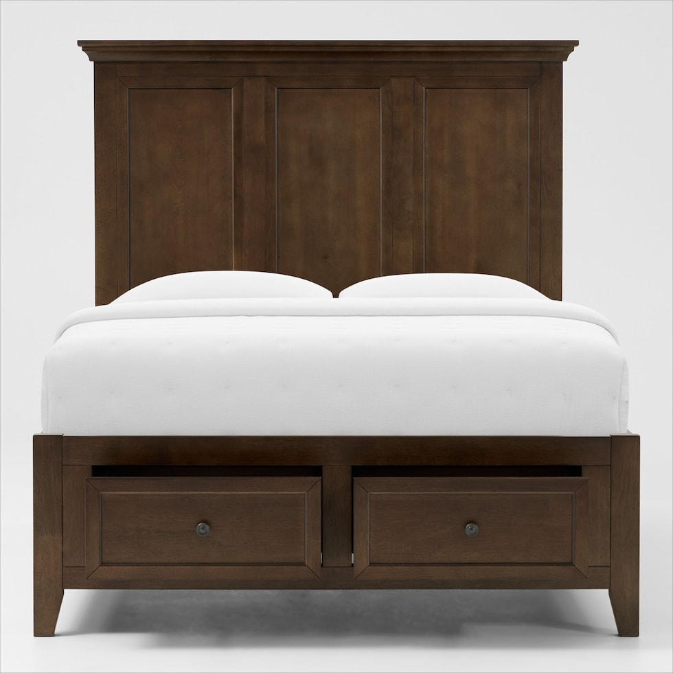 lincoln dark brown full bed   
