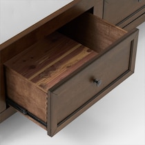 lincoln dark brown full bed   