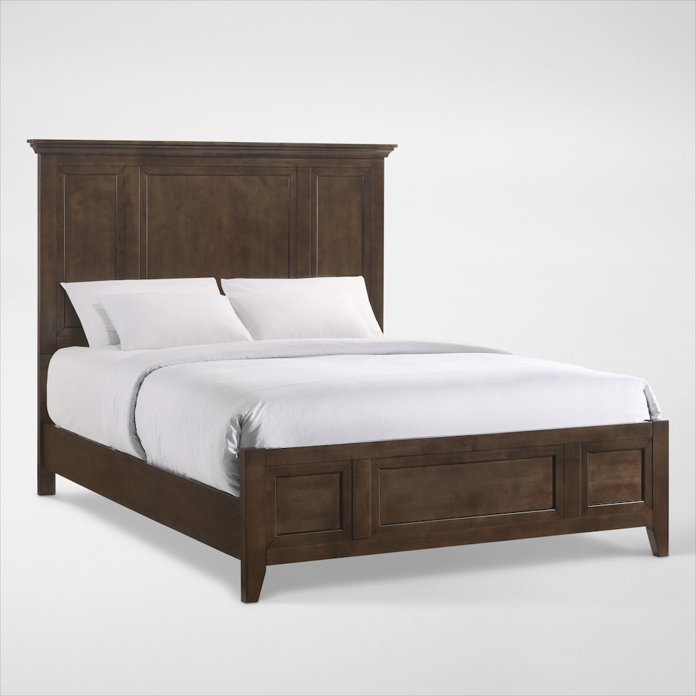 lincoln dark brown king bed web   