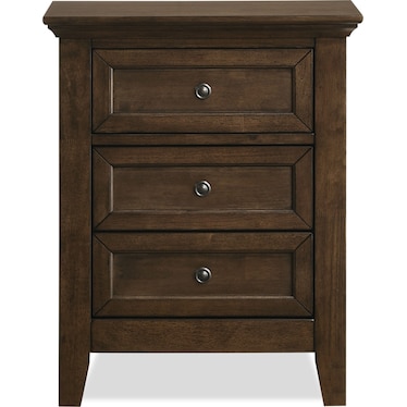 Lincoln Charging Nightstand - Hickory