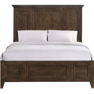 Lincoln Solid Wood Queen Panel Bed - Hickory