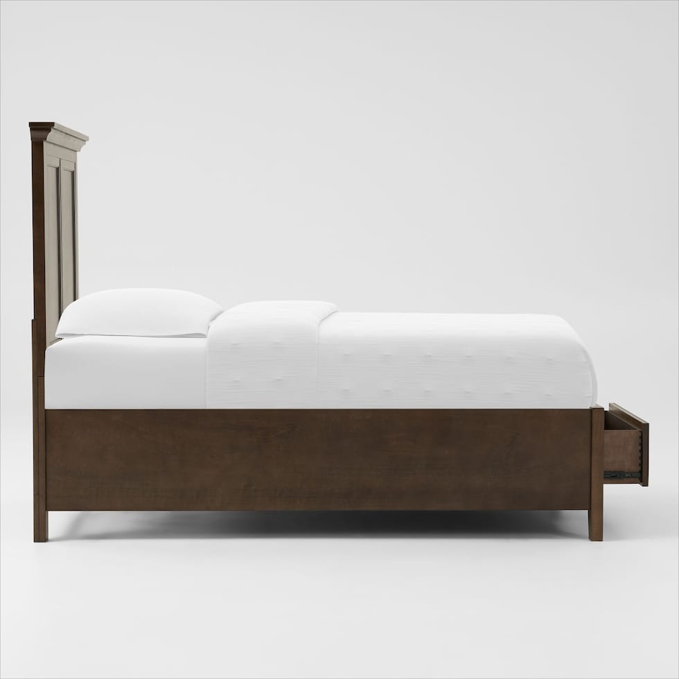lincoln dark brown twin bed   