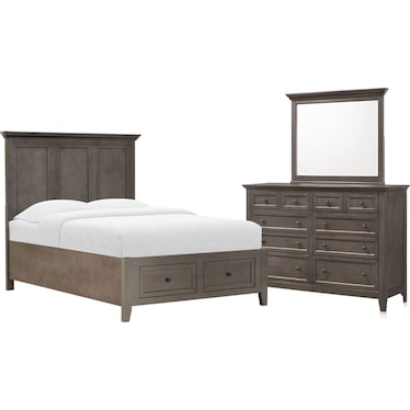 Lincoln 5-Piece Youth Bedroom Set with Dresser and Mirror