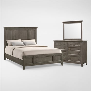 Lincoln 5-Piece Bedroom Set with Dresser and Mirror