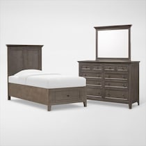 lincoln gray  pc twin bedroom   